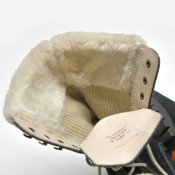 COLE HAAN & NIKE AIR Suede Boots Faux Fur Trim - Picture 6 of 10